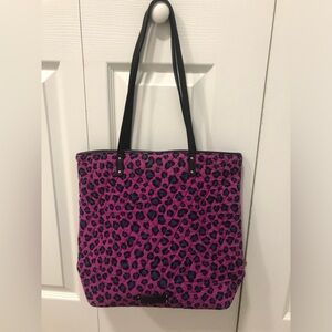 Vera Bradley purple leopard shoulder bag